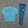 Marseille  Tracksuits Long Sleeve Soccer Training Uniforms black-Deep Blue-green Camouflag