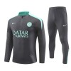 Paris Tracksuits Long Sleeve Soccer Training Uniforms Grey