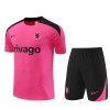 Chelsea Adult Short Sleeve Training Suit Pink for Soccer Fans