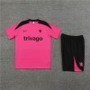 Chelsea Adult Short Sleeve Training Suit Pink for Soccer Fans