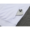 France Full Zip Jacket Long Sleeve Soccer Training Coat White for Football Fans