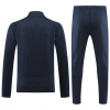 Portugal Full Zip Jacket Long Sleeve Soccer Training Coat Ronaldo Jersey Deep Blue