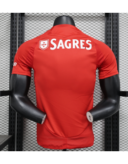 Benfica 2024/25 Home Replica Custom Jersey Customize Soccer Jersey- Red