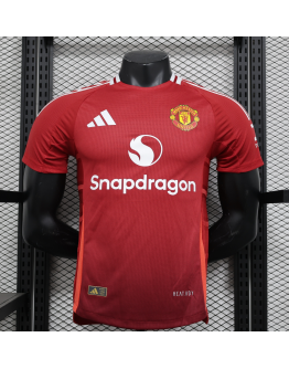 Manchester United 2024/25 Home Replica Custom Jersey Football Jersey- Red