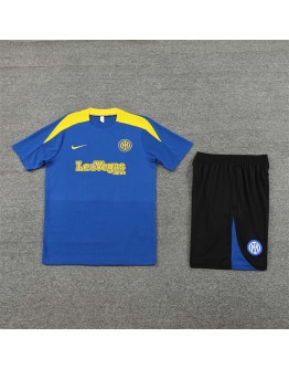 Inter Milan Adult Short Sleeve Training Suit Blue for Soccer Fans