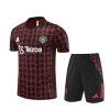 Manchester United Adult Short Sleeve Training Suit Football Shirt Red