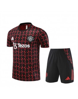  AC Milan Adult Short Sleeve Training Suit Red