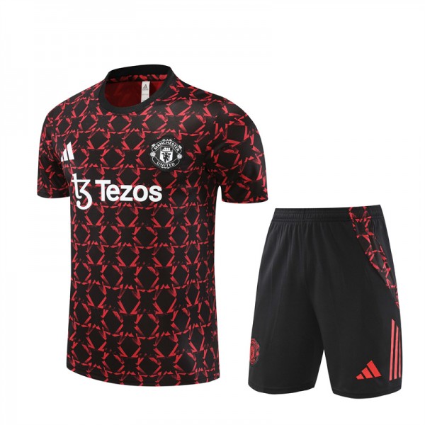 AC Milan Adult Short Sleeve Training Suit Red