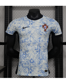 Portugal 2024/25 Away Replica Custom Jersey Ronaldo Jersey- White
