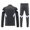 Real Madrid 2025/26 Full Zip Jacket Long Sleeve Soccer Training Coat Grey