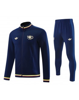  FCF 2025/26 Full Zip Jacket Long Sleeve Soccer Training Coat Dark Blue