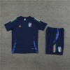 Italy Adult Short Sleeve Training Suit Blue for Football Fan