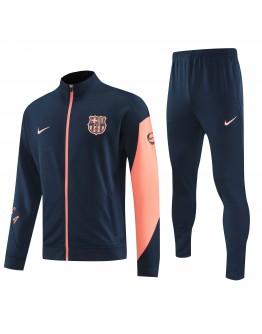 FC Barcelona 2025/26 Full Zip Jacket Long Sleeve Soccer Training Coat Dark Blue