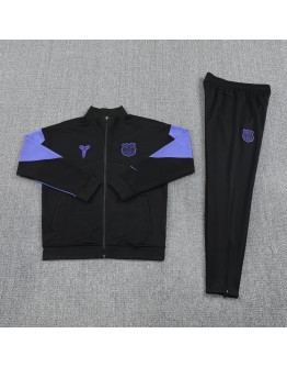 FC Barcelona 2025/26 Full Zip Jacket Long Sleeve Soccer Training Coat Black-Blue