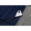 Federazione Italiana Giuoco Calcio FIGC 2025/26 Full Zip Jacket Long Sleeve Soccer Training Coat Dark Blue