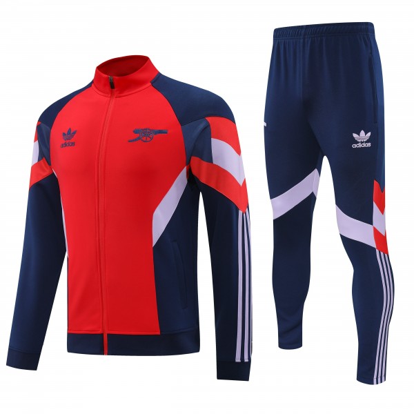 Arsenal FC 2025/26 Full Zip Jacket Long Sleeve Soccer Training Coat Red