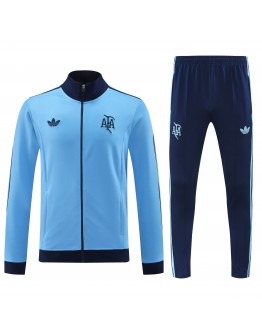 Argentine Football Association AFA 2025/26 Full Zip Jacket Long Sleeve Soccer Training Coat Light Blue