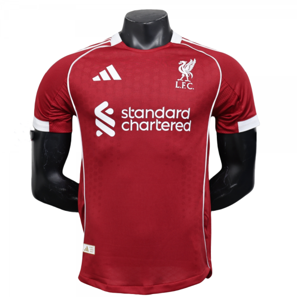 Liverpool FC 2025/26 Home Replica Custom Soccer Jerseys for Liverpool Fans- Red