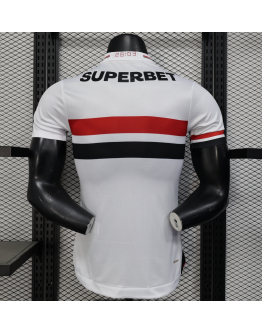 Sao Paulo 2025/26 Home Replica Custom Jersey Customize Soccer Jerseys- White