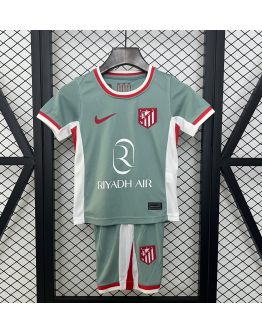 Atletico Madrid FC 2024/25 Home Kids Apparel Replica Custom Jerseys Youth uniforms - Light Green