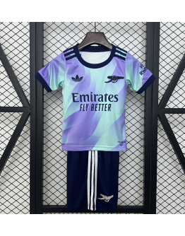 Arsenal FC 2024/25 Away Kids Apparel Replica Custom Jerseys Youth uniforms - Blue