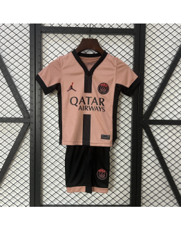 PSG FC 2024/25 Away Kids Apparel Replica Custom Jerseys Youth uniforms - Pink