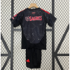 Benfica FC 2024/25 Away Kids Apparel Replica Custom Jerseys Youth uniforms - Black
