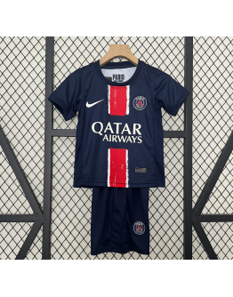 PSG FC 2024/25 Home Kids Apparel Replica Custom Jerseys Youth uniforms - Blue
