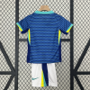 Brazil 2024/25 Away Kids Apparel Replica Custom Jerseys Youth uniforms - Blue