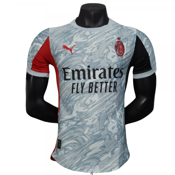 AC Milan FC 2025/26 Away Short Sleeve Replica Custom Jersey  Football Jerseys Collections-White
