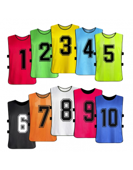 12 Pack Scrimmage Team Soccer Pinnies Vests Jerseys with Belt, Basketball Football Practice Jerseys for Men, Team Training Practice Vests Pinnies for Sports Youth and Adult