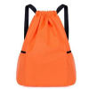 Valleycomfy Drawstring Backpack Sports Gym Backpack with Reflective Strips Water-Resistant String Beach Bag for Men Women Black